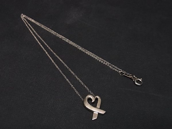 1円 TIFFANY＆Co. ティファニー パロマピカソ ラビングハート SV925 ネックレス ペンダント アクセサリー シルバー系 AL4844