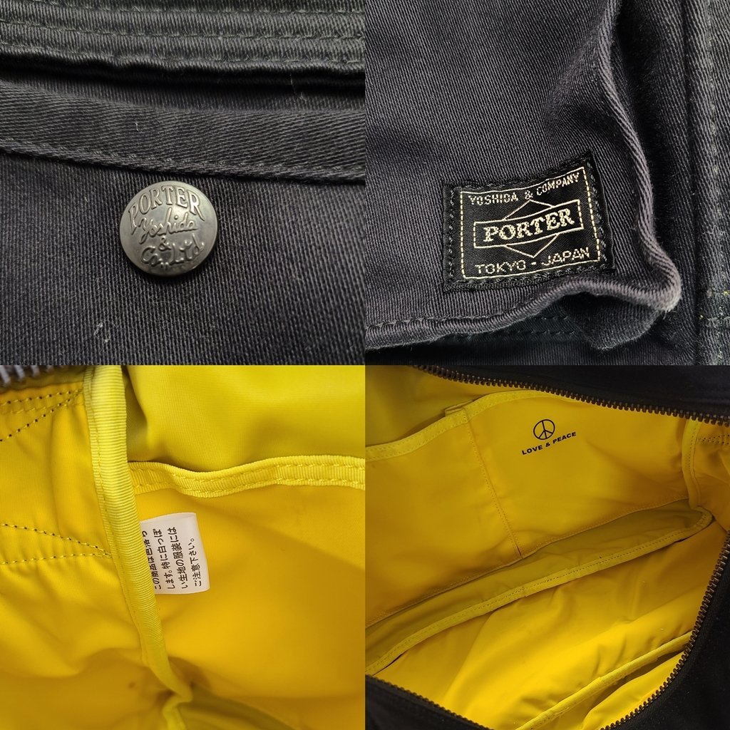 PORTER ポーター LOVE＆PEACE ショルダーバッグ ブラック 黒 吉田