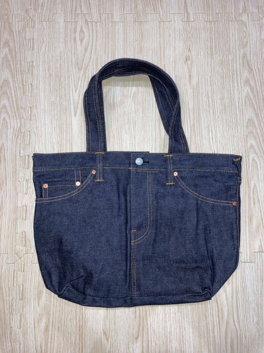 EVISU エヴィス デニム ジーパン型 カモメなし トートバッグ 日本製 A4