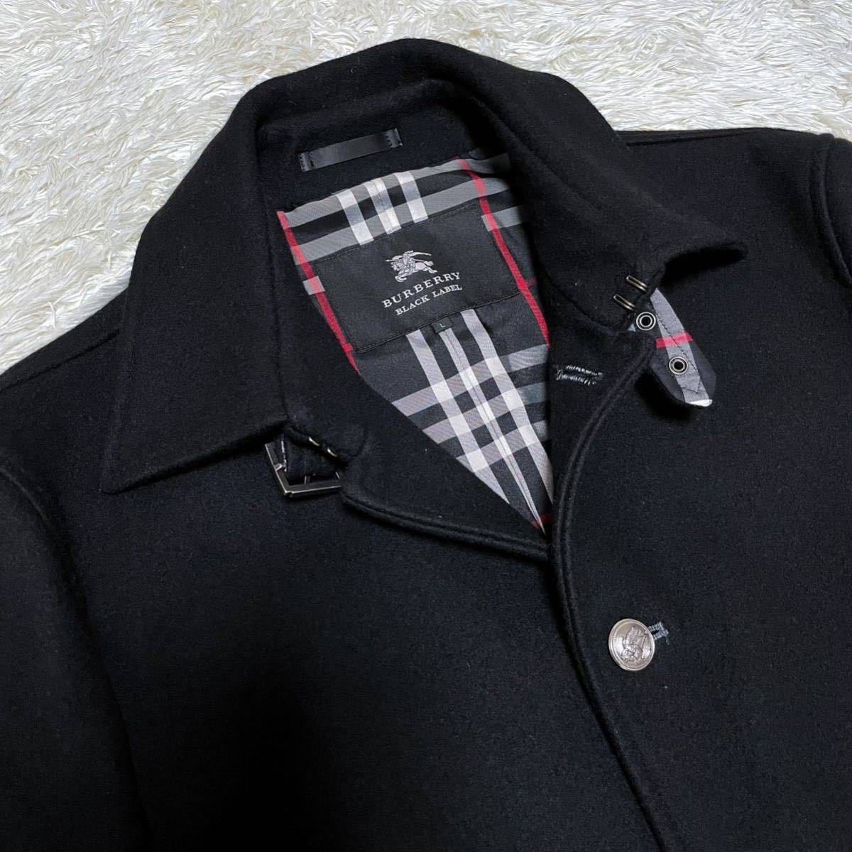 極美品 バーバリーブラックレーベル BURBERRY BLACK LABEL ラムウール 
