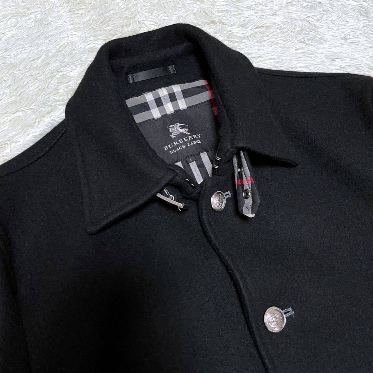 極美品 バーバリーブラックレーベル BURBERRY BLACK LABEL ラムウール 