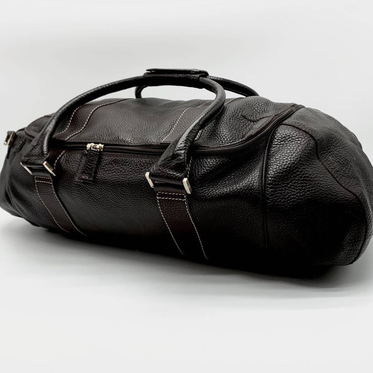 1円〜【入手困難品】dunhill ダンヒル ボストンバッグ ショルダーバッグ ビジネスバッグ 肩掛け メンズ ビジネス 大容量 A4収納可能 