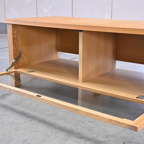 無印良品 タモ材 ローボード テレビ台 棚 キャビネット ナチュラル 