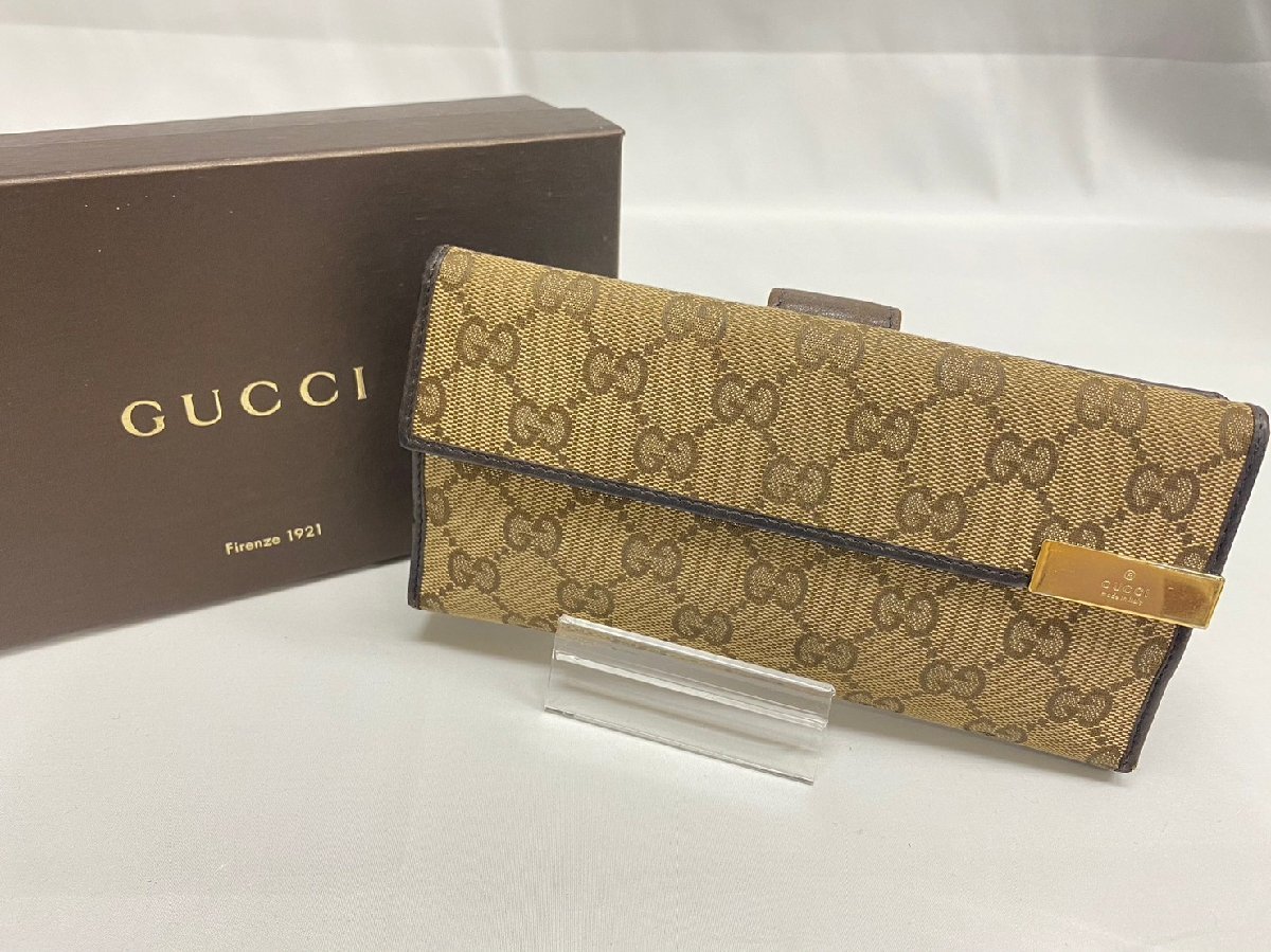◇◇GUCCI グッチ GGキャンバス 長財布 257012.0959 長財布 ウォレット
