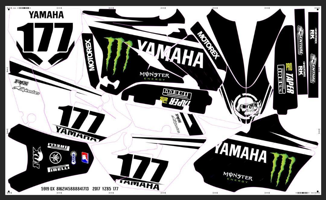 【新作登場，限定SALE】 ヤマハ YAMAHA YZ85用 2015-2021年式 グラフィックデカール フルセット(ステッカー、デカール)｜売買されたオークション情報、yahooの商品情報をアーカイブ公開 - オークファン ステッカー、デカール