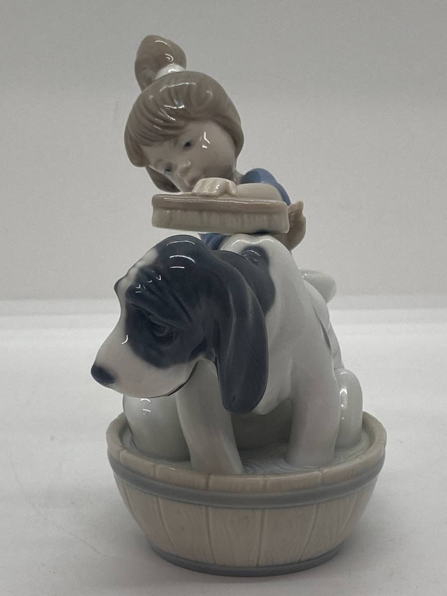 LLADRO リヤドロ 5455 HAND MADE IN SPAIN きれいにしましょうね 陶器
