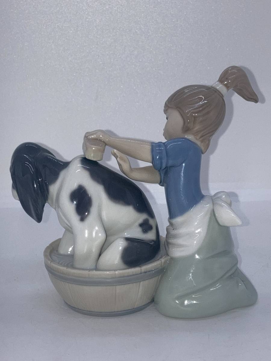 LLADRO リヤドロ 5455 HAND MADE IN SPAIN きれいにしましょうね 陶器