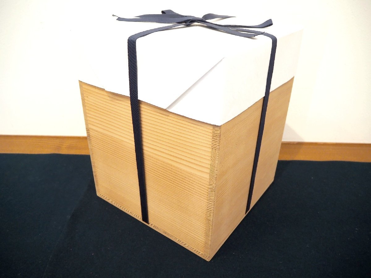 ★☆　【　鬼面風炉釜・朝鮮風炉釜用　収納桐箱のみ　真田紐・奉書紙付　】茶道具　長期保管品　☆★