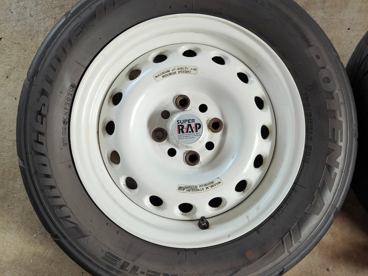 【スーパーRAP】14×6J+38 4H-100 スーパーラップ アルミホイール ポテンザ ネオバ 当時物 RAYS ENKEI ZZE123 EP91 NCP13 AE111 JN15 EG6等 14インチ スーパーラップ SUPER スーパーラッ スーパーRAP14×6J+38 シルバー