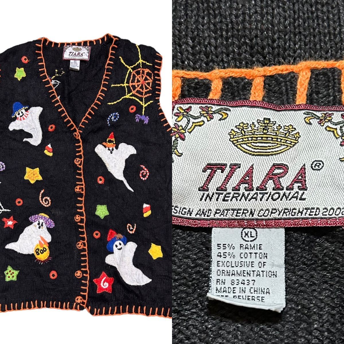 美品 ビンテージ ハロウィーンニット 5枚セット/USA古着セット ベール 