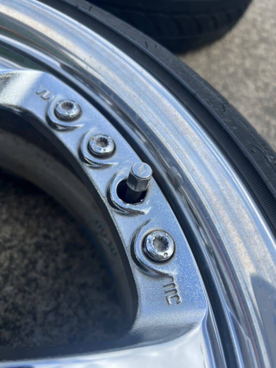 WORK LS105 17インチ ホイール 7j +40 4穴 PCD100 4本セット(ラジアル