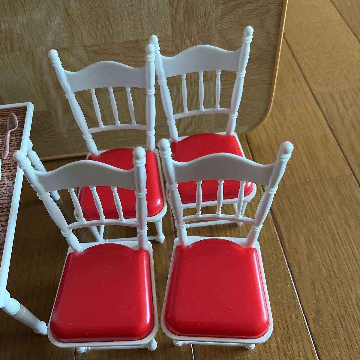 昭和レトロ タカラ リカちゃんの白い白い家具セット ダイニング 