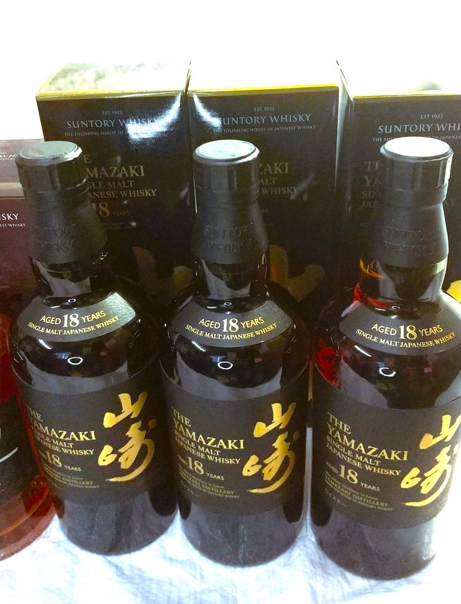 SUNTORY シングルモルト 山崎18年 響21年 各3本計6本セット(日本 