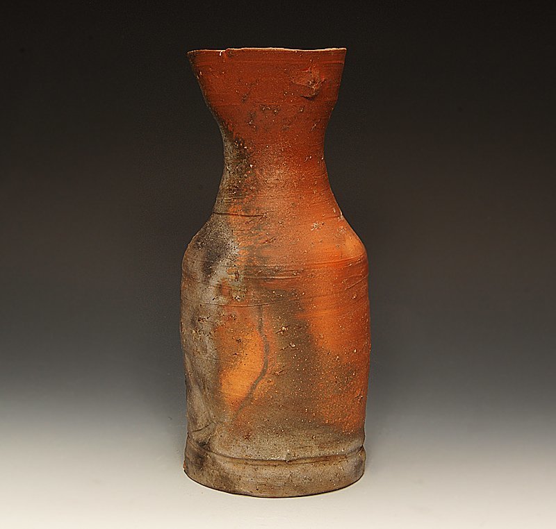 星庵厳選企画　人間国宝　藤原啓　備前窯変耳付花入　最上作　共箱 星庵特別企画 備前 中村六郎 共箱 窯変出来 人間