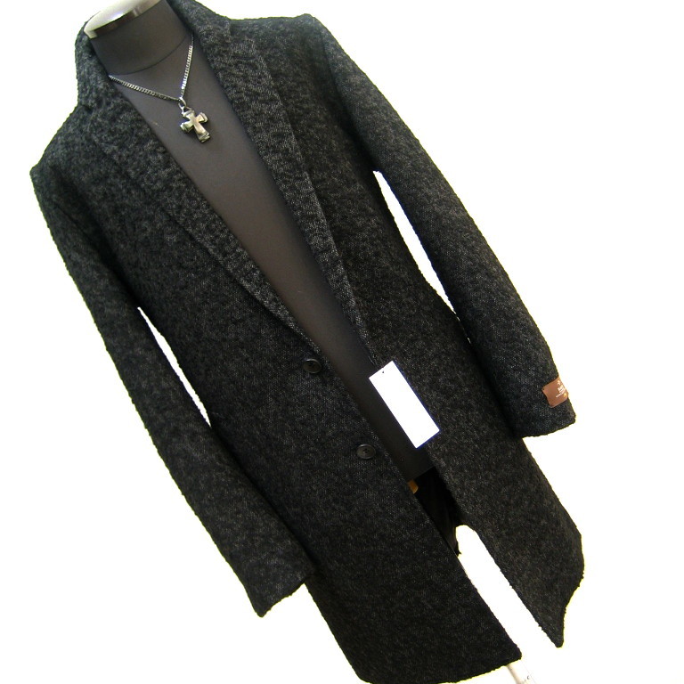 5.4万 新品 ハイストリート チェスターコート L イタリア MARZOTTO