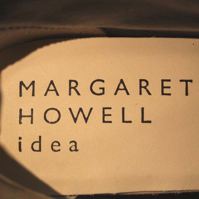 マーガレットハウエル MHL. idea ファッションブーツ ショート チャンキーヒール レザー 23cm ダークブラウン 132605 /YO6 レディース