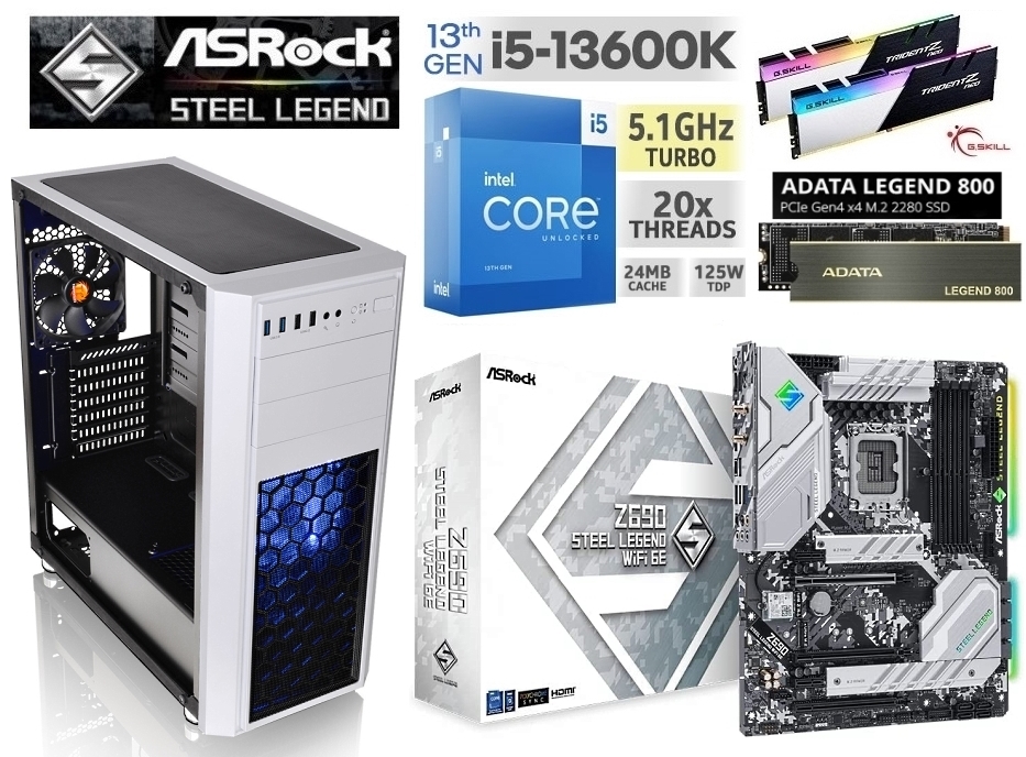 ★最新第13世代 intel i5-13600K/Z690/DDR4 16GB/M.2SSD 500GB/650W/Win11 Pro/Office2021 Pro 限定特価!
