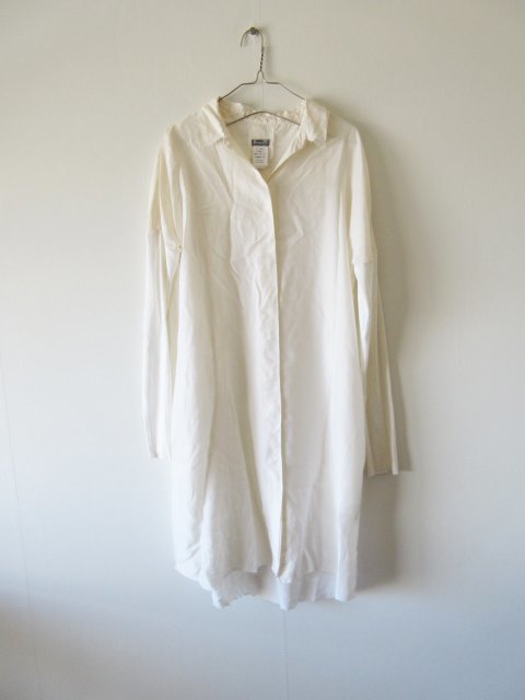 KristenseN DU NORD / クリステンセンドゥノルド L-167 switching sleeve silk shirt dress 2 OFF.WHITE * シルクワンピース ブラウス