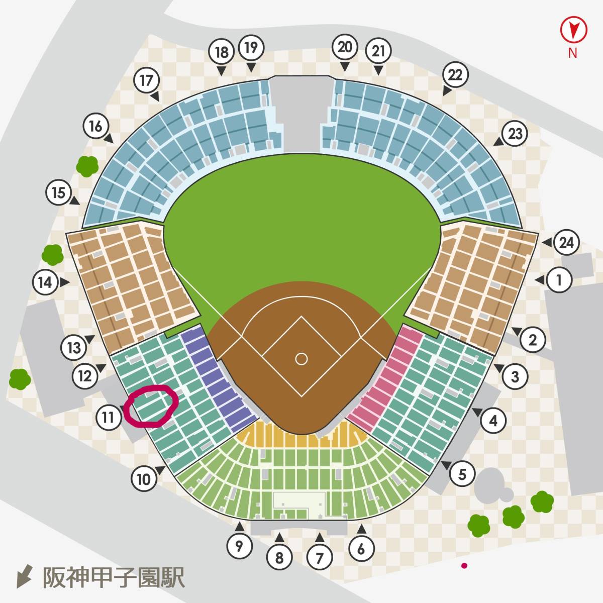 ☆9月27日（水） 4/21 ☆阪神vs.巨人 甲子園 ブリーズ 3塁