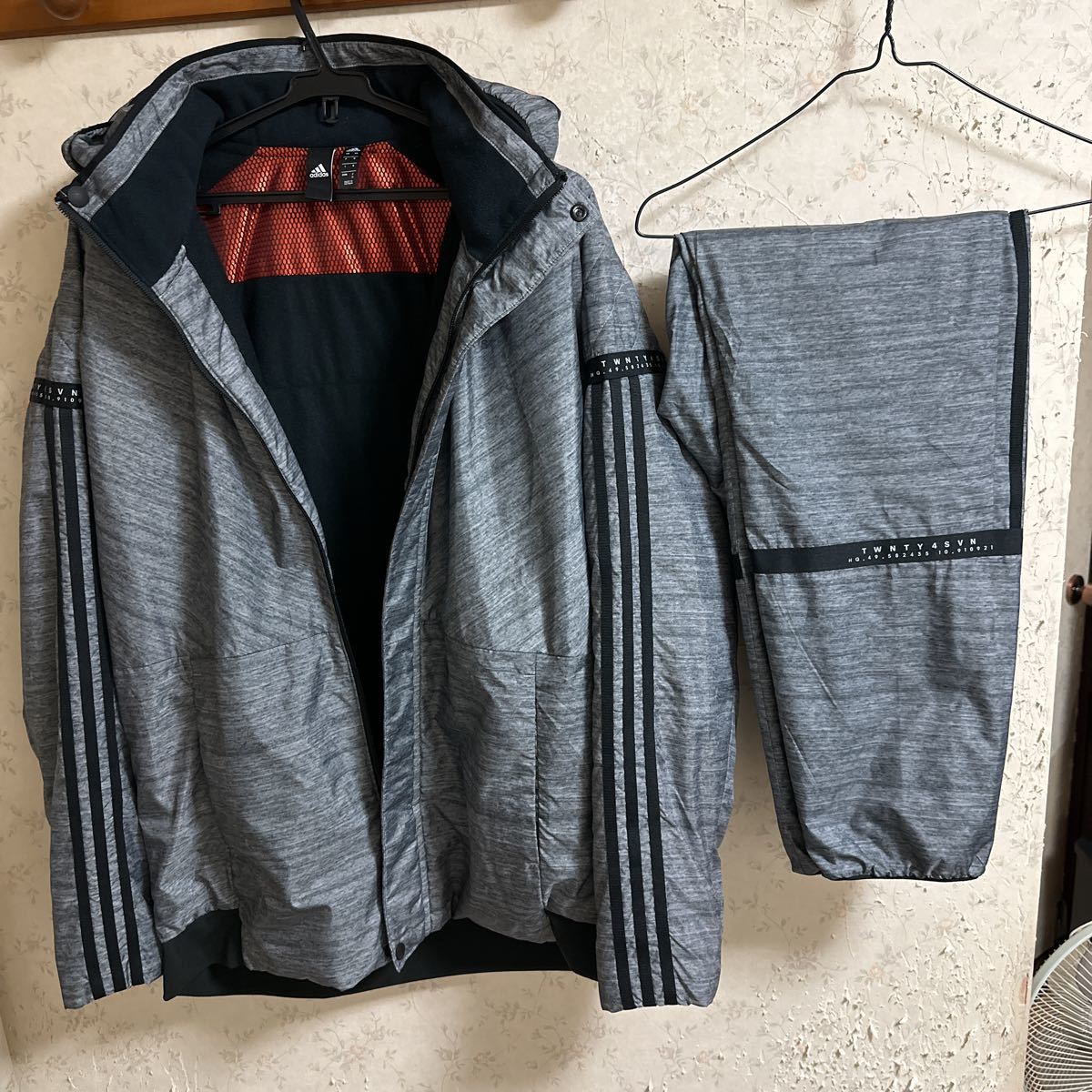 adidas メンズ ウインドブレーカー 上下セット size O お買い得！