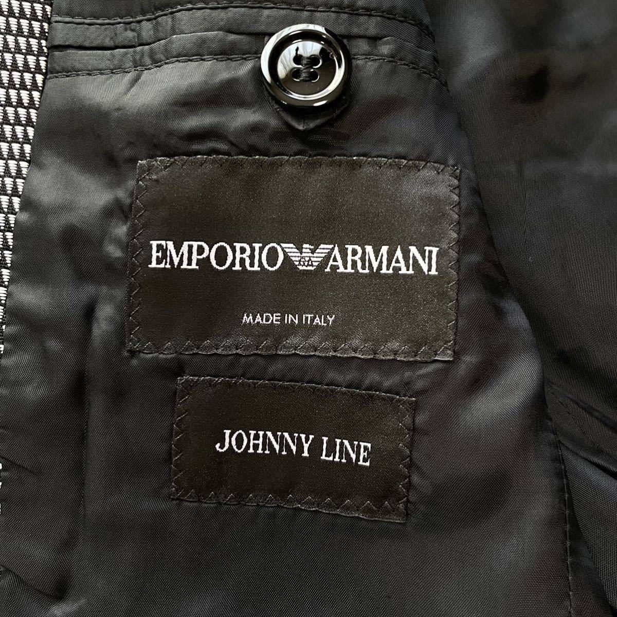 極美品 エンポリオアルマーニ 黒タグ レザージャケット 2WAY 2XLサイズ