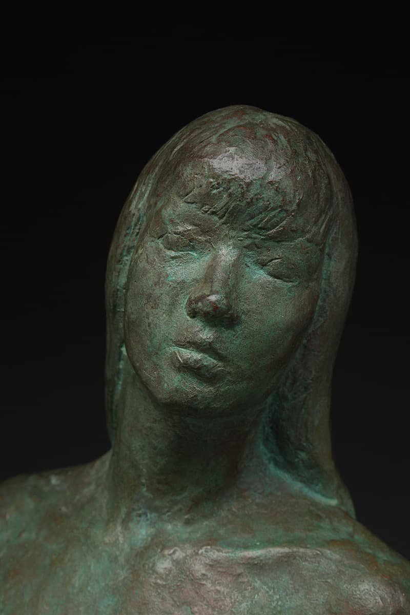 EN168 時代 無銘 ブロンズ「裸婦像/裸婦座像」高32.2cm 重3.3kg