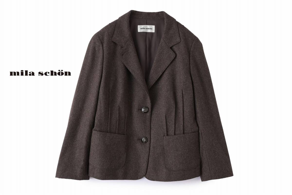 美品☆ミラショーン7万☆42size/11号☆メルトンジャケットX081 【公式