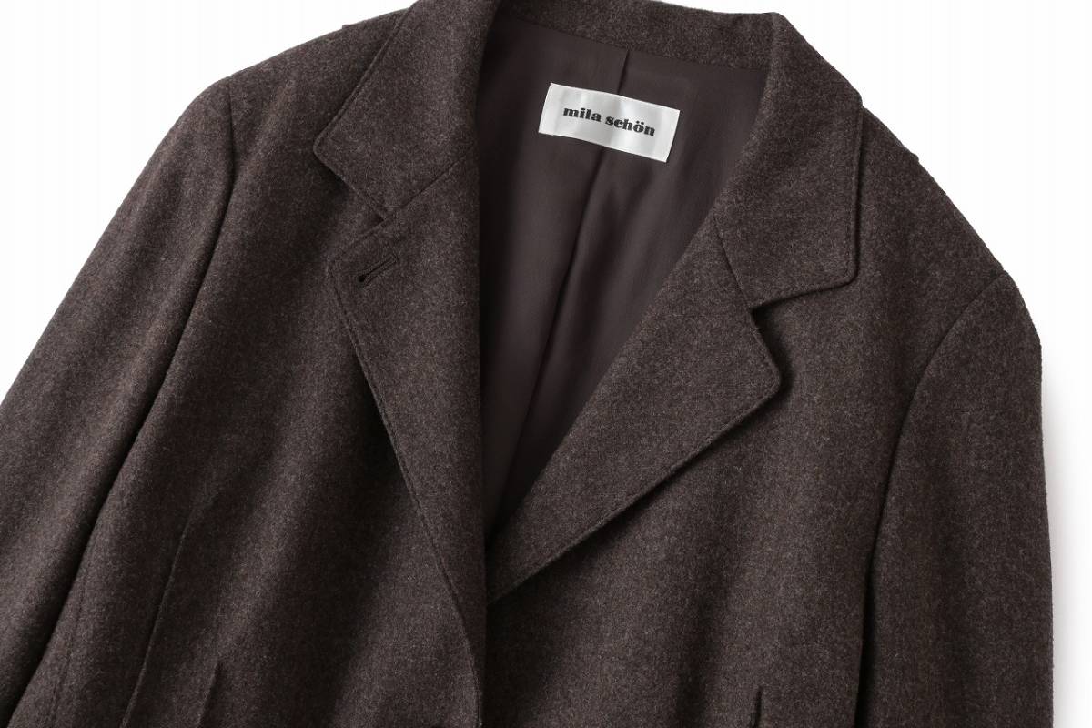 ◆タグ付き未使用【ミラショーン】ベストジレチュニック丈オーバーサイズ64900円 美品☆ミラショーン7万☆42size/11号☆メルトンジャケットX081 【公式