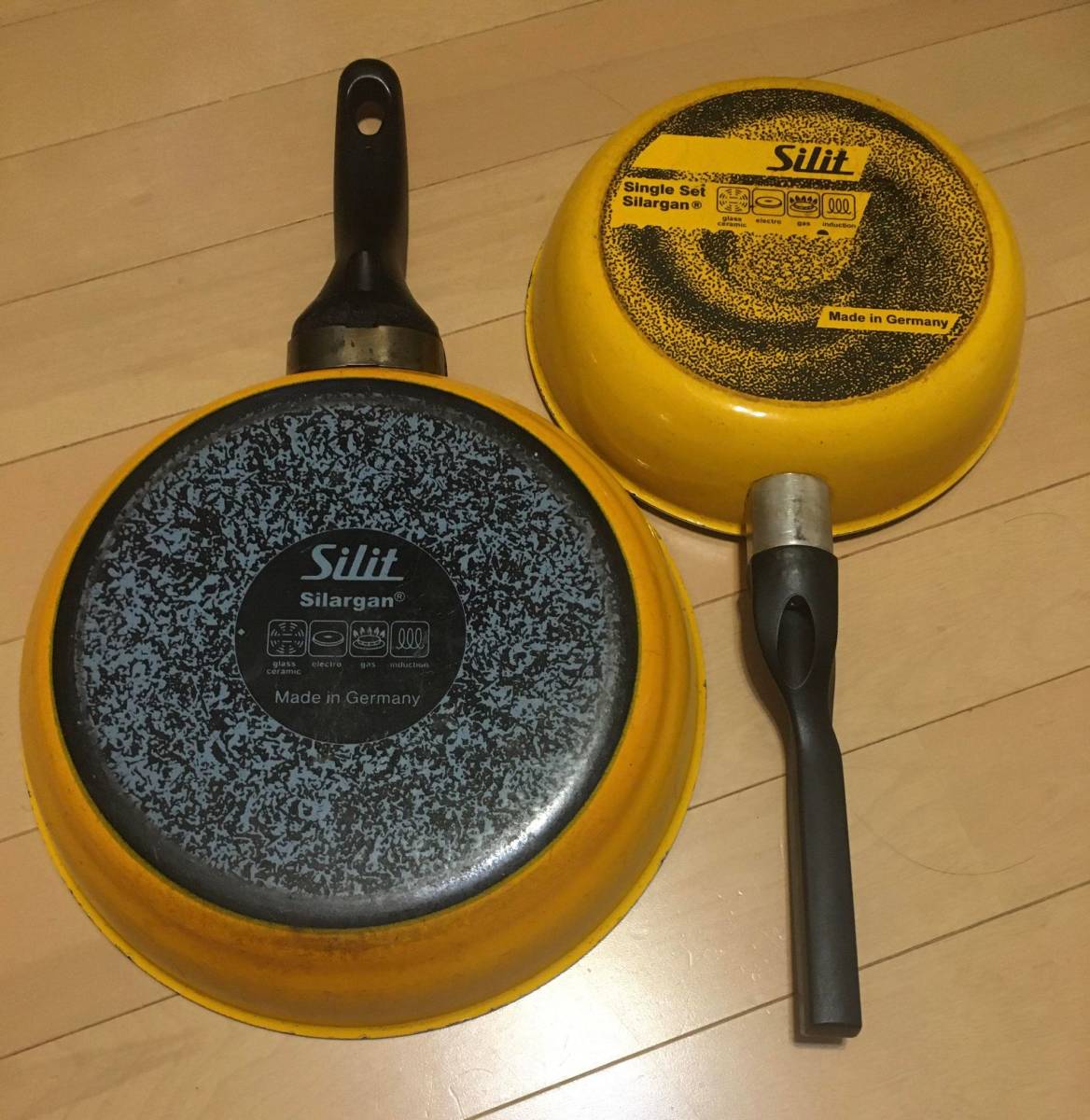 ● Silit シリット Silargan 2個セット 直径約2５㎝と約21ｃｍ 料理 片手鍋 調理器具 フライパン IH ステンレス ドイツ製 製品保証書付