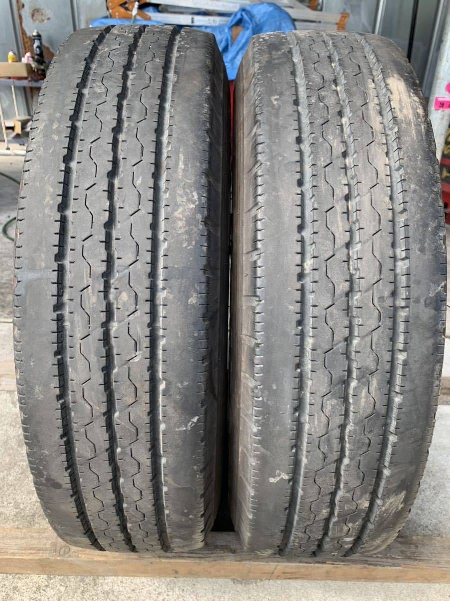 送料込み 205/75R16 BRIDGESTONE DURAVIS R205 7mm 20年製 中古 タイヤ 2本セット