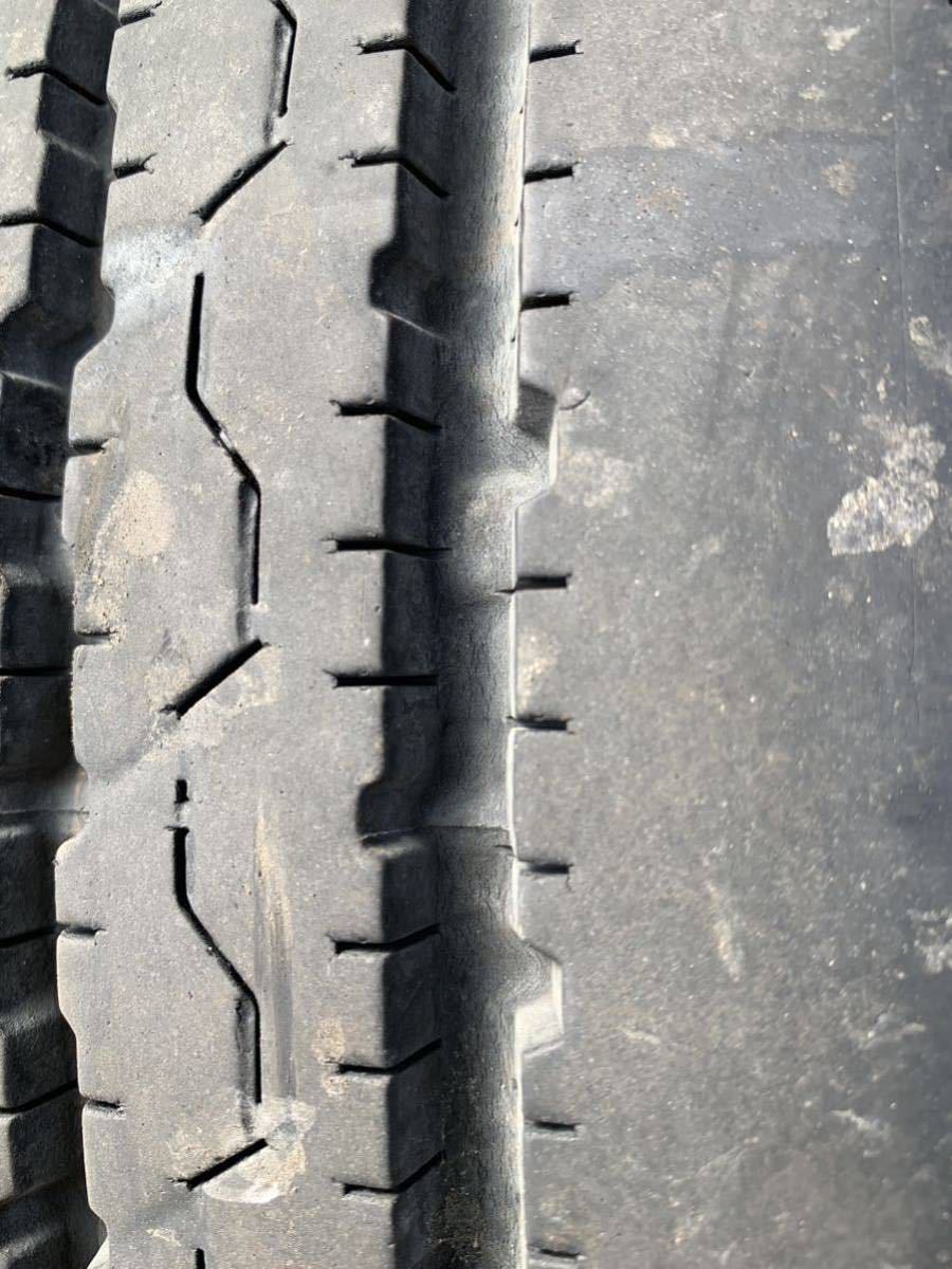 送料込み 205/75R16 BRIDGESTONE DURAVIS R205 7mm 20年製 中古 タイヤ 2本セット