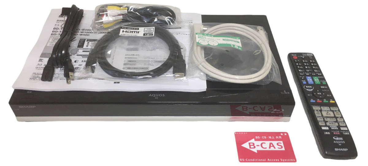 シャープ AQUOS ブルーレイレコーダー 1TB 2チューナー BD-W1800 (SP0015-0930)