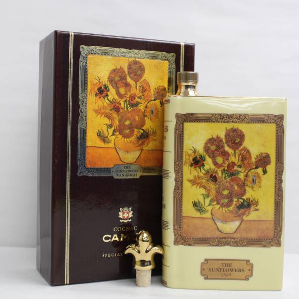 1円~CAMUS（カミュ）ブック グランドマスターズ コレクション ゴッホ サンフラワー ひまわり 40％ 700ml 陶器（重量 1235g）N23I140023