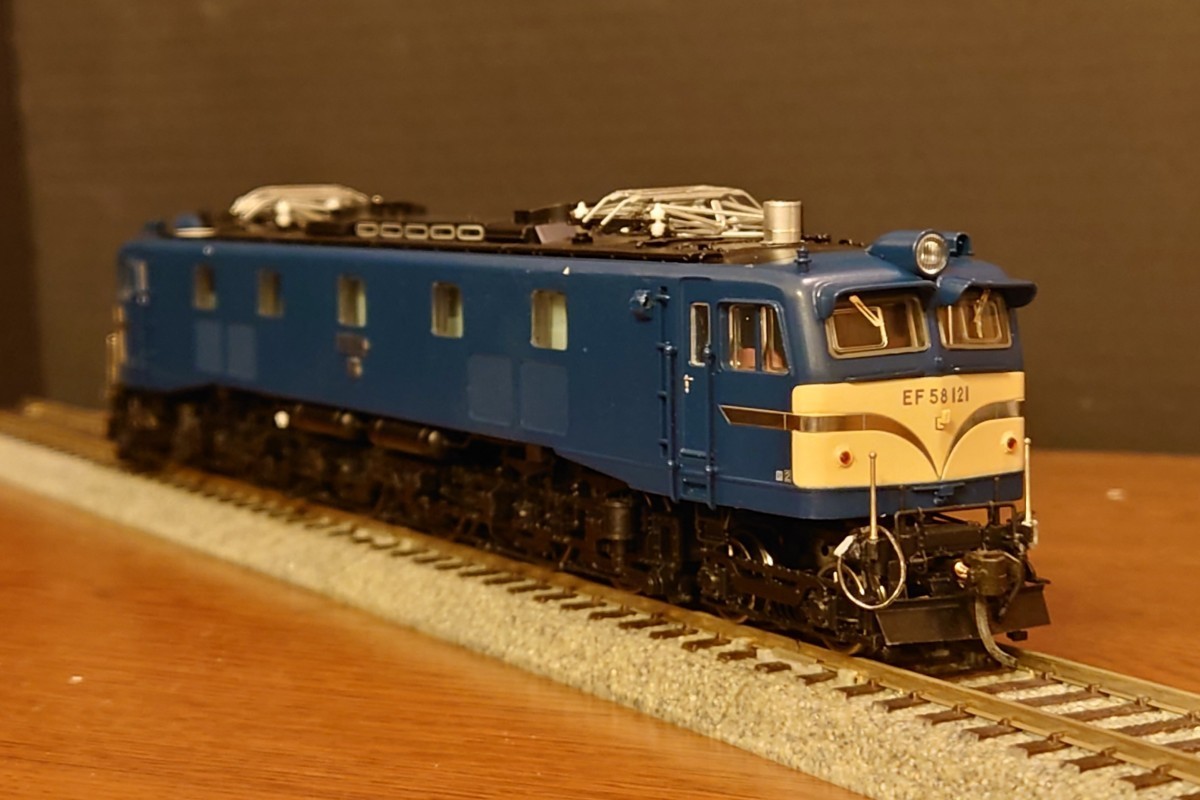 HO】No72004 天賞堂EF58形電気機関車（Hゴム付 小窓）青/クリーム
