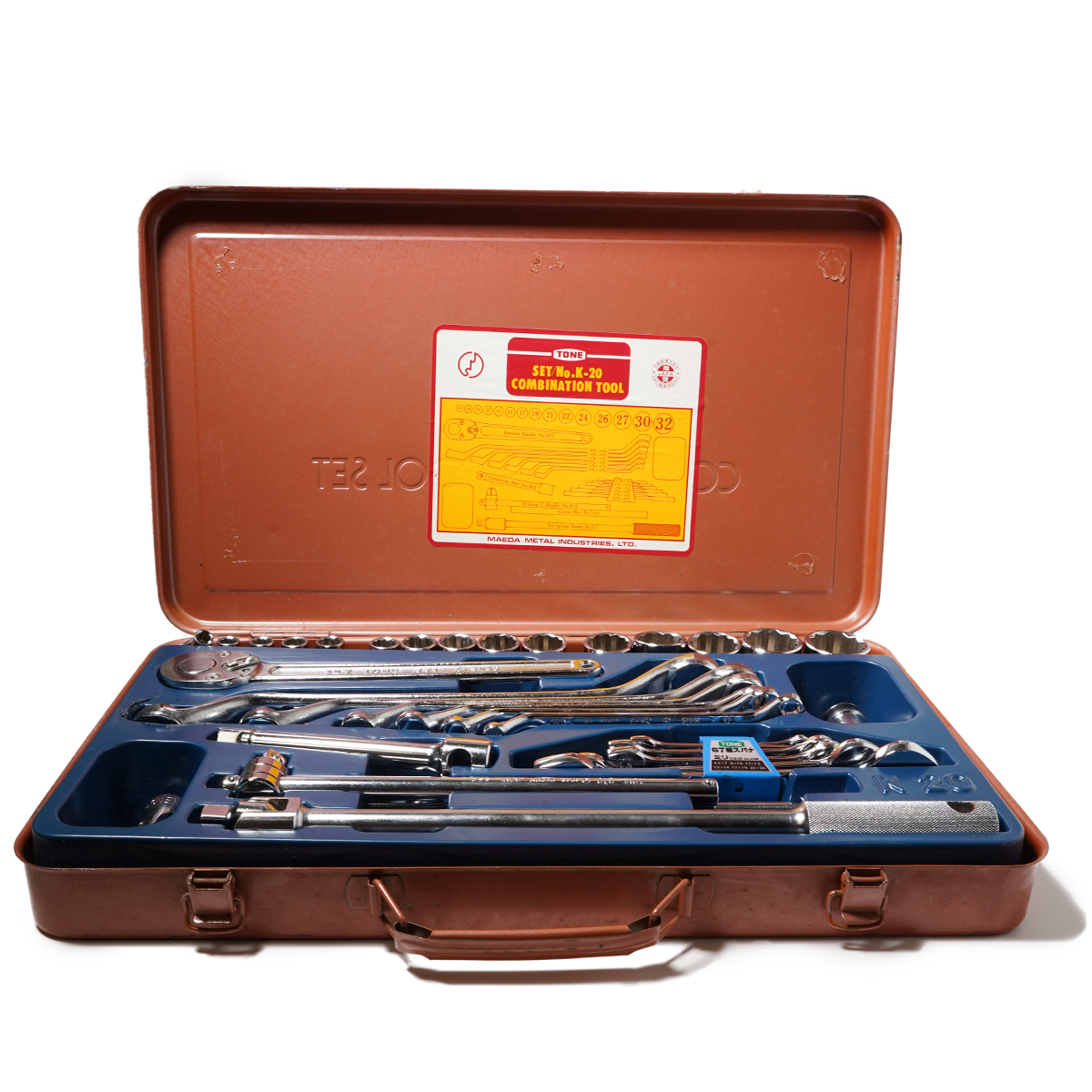 【中古美品】TONE トネ■K20 コンビネーションツールセット■COMBINATION TOOL SET K-20 工具セット 軽作業 整備