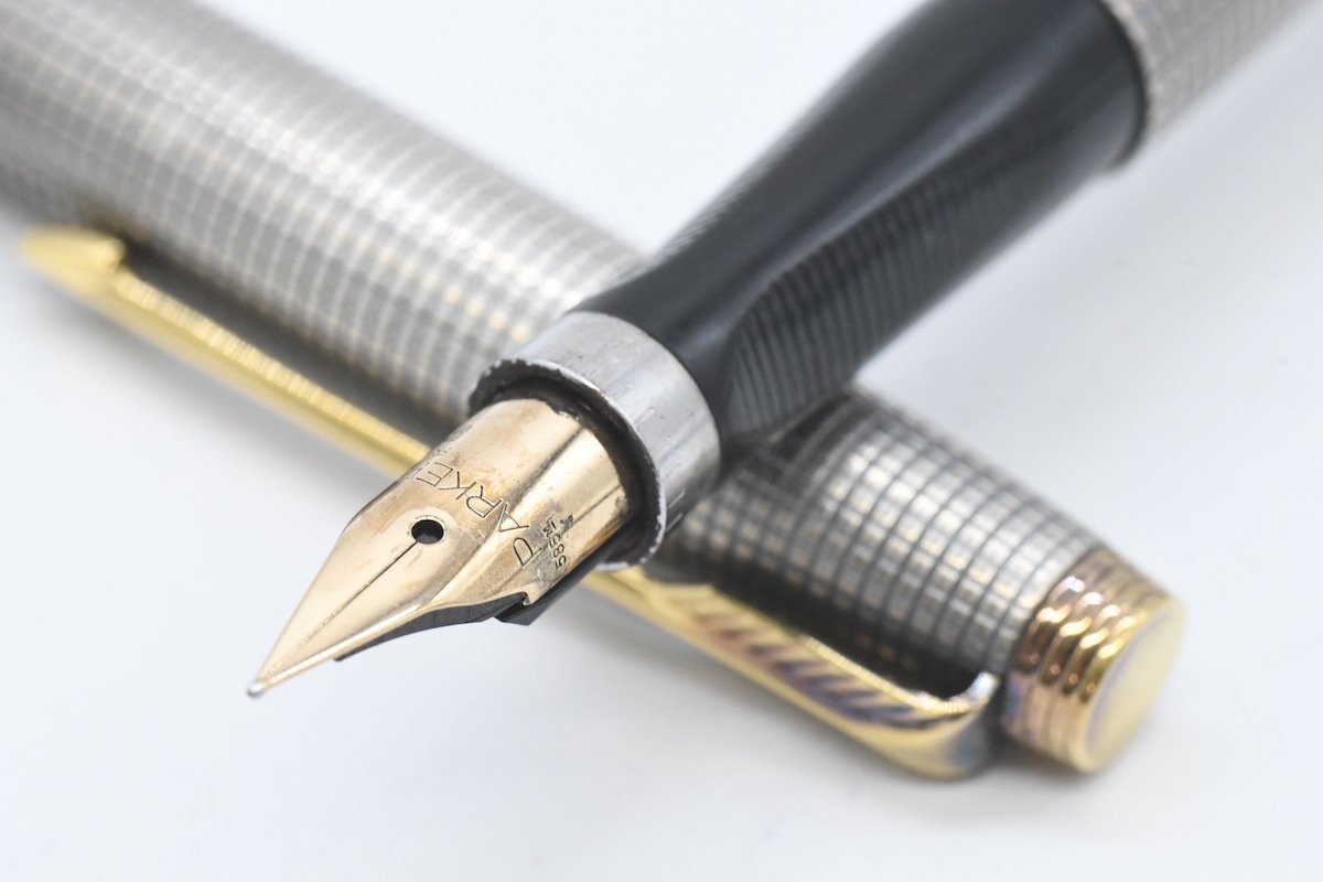 Parker スターリングシルバー 万年筆　14k 万年筆 PARKER パーカー STERLING SILVER スターリングシルバー 585M