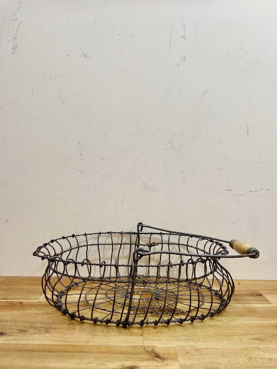 フランス ヴィンテージ ワイヤーバスケット 小物入れ ディスプレイ