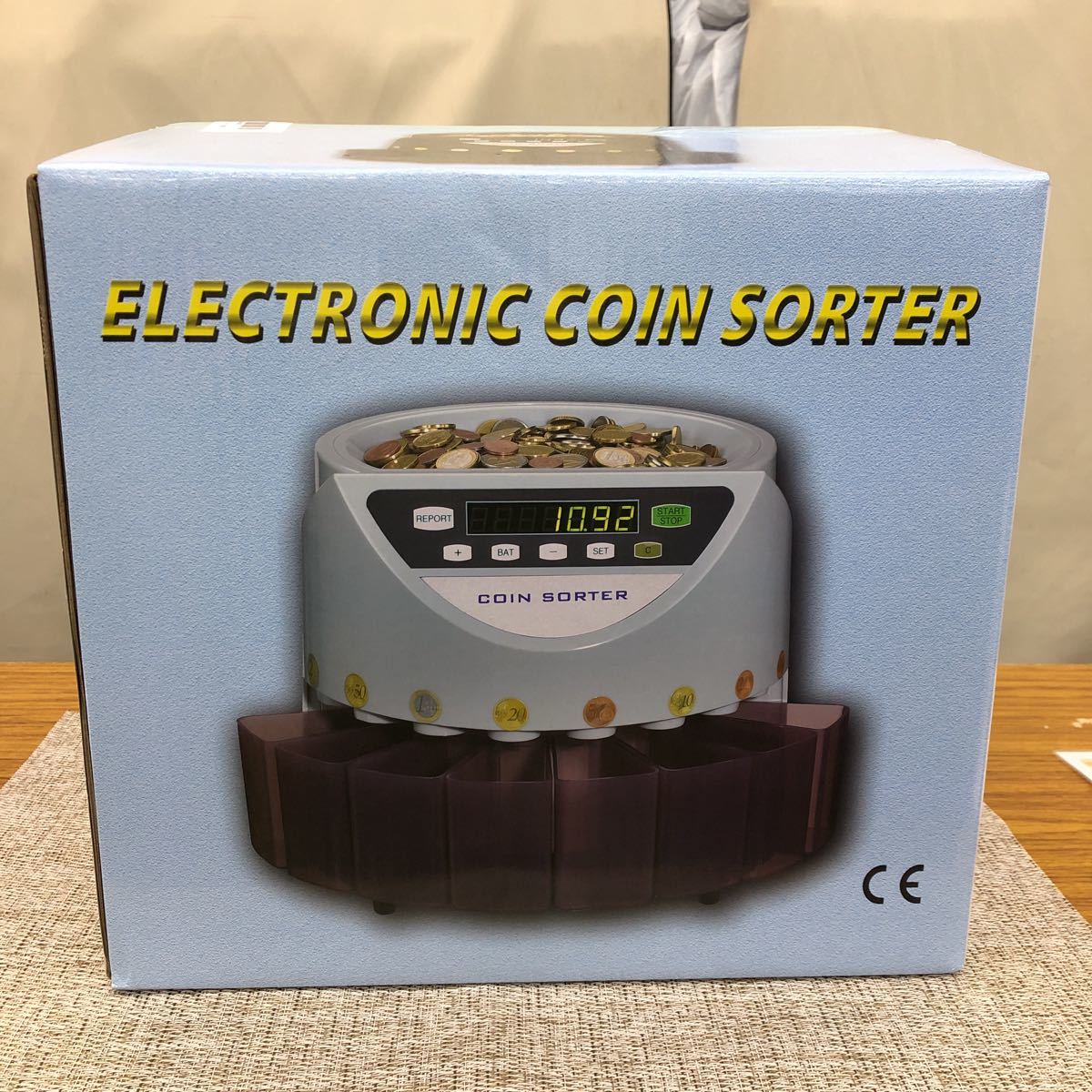 未使用 高速硬貨計数機 コインチェッカー 自動カウントスーパー NY067 デジタルコインカウンター 硬貨選別