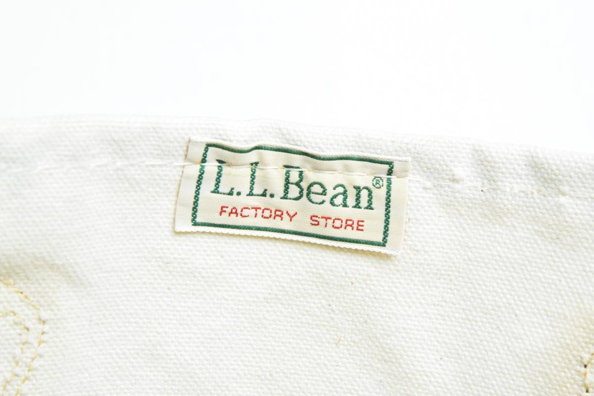 良好 FACTORY STOREタグ 80s USA製 L.L.Bean レザーハンドル トート 