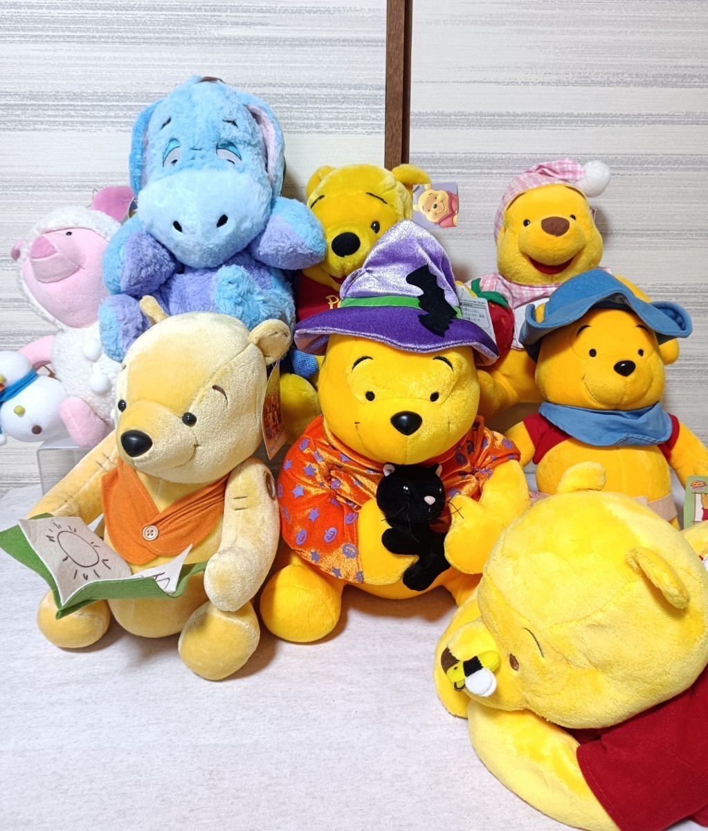 プーさん セガ ぬいぐるみ ハロウィン 黒猫 くろねこ ティッシュカバー イーヨー リュックサック ステッチ ボタン ピグレット 雪だるま