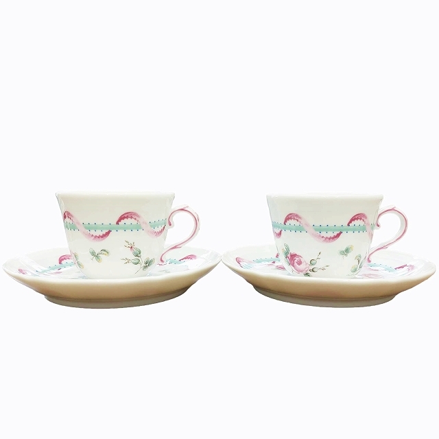 未使用品 ジノリ1735 ヴィラ アドリアーナ ティーカップ&ソーサー 2客