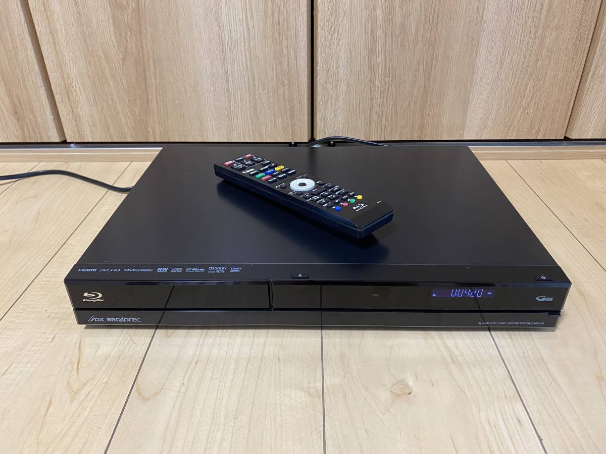DXアンテナ BROADTEC ブルーレイレコーダー DXBS320 リモコン付き 中古