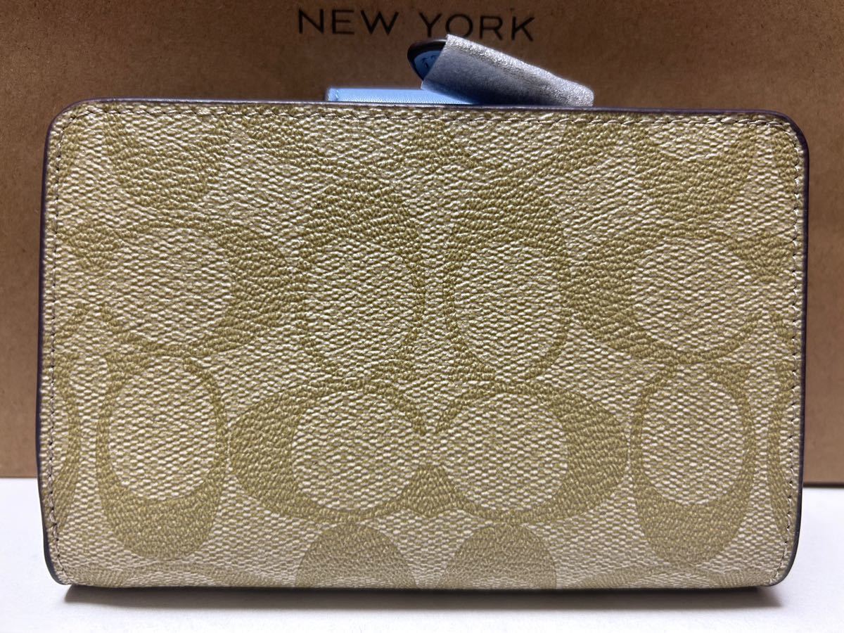 159【1円スタート】新品未使用coachコーチ二つ折り財布ミニ財布