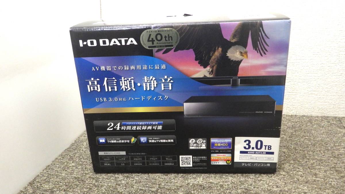 Sh0912-05◯I O DATA 3TB USB3.0対応 ハードディスク AVHD-AUT3.0 録画 