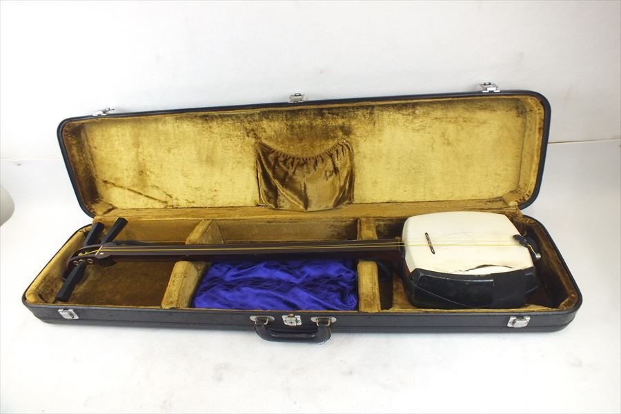 昭和レトロ 三味線 ☆ メーカー不明 丸打胴 太棹 東さわり 三味線