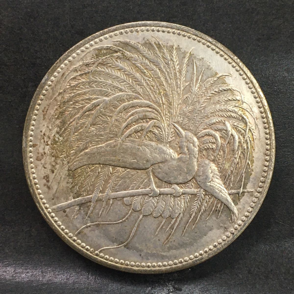 9281［古銭銀貨］銀貨保証 1894年 ドイツ領 ニューギニア極楽鳥5 