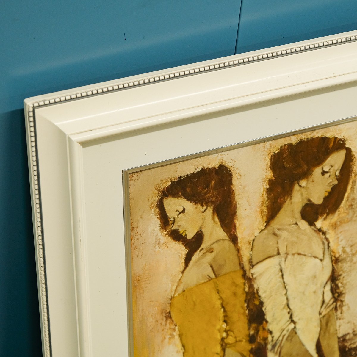 1円 おたからや x0313 園田郁夫 路傍 油彩F8号 人物画 女性像 絵画