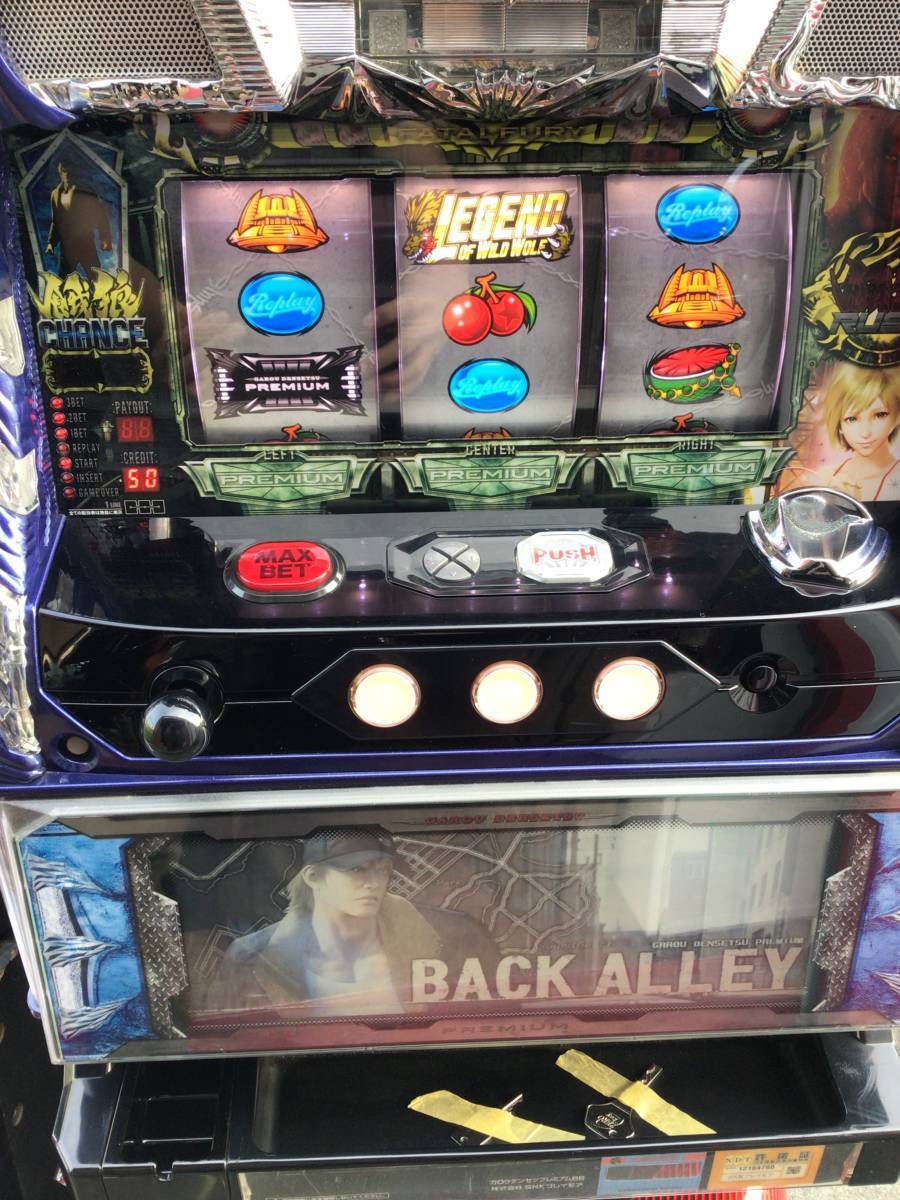 □パチスロ実機□ 餓狼伝説PREMIUM コイン不要機付 SNKプレイモア