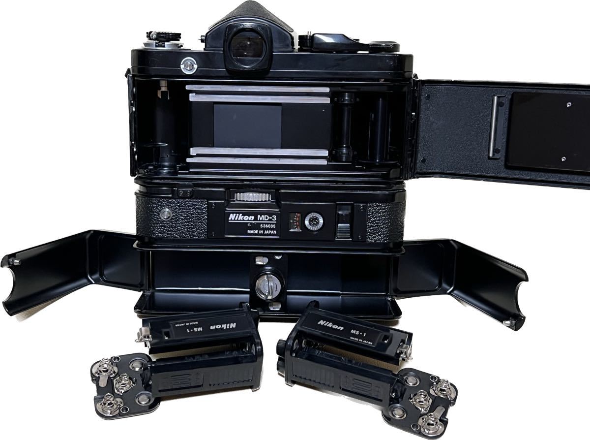 Nikon F2 アイレベル ブラック+モータードライブMD-3+MB-1+NIKKOR 50mm 
