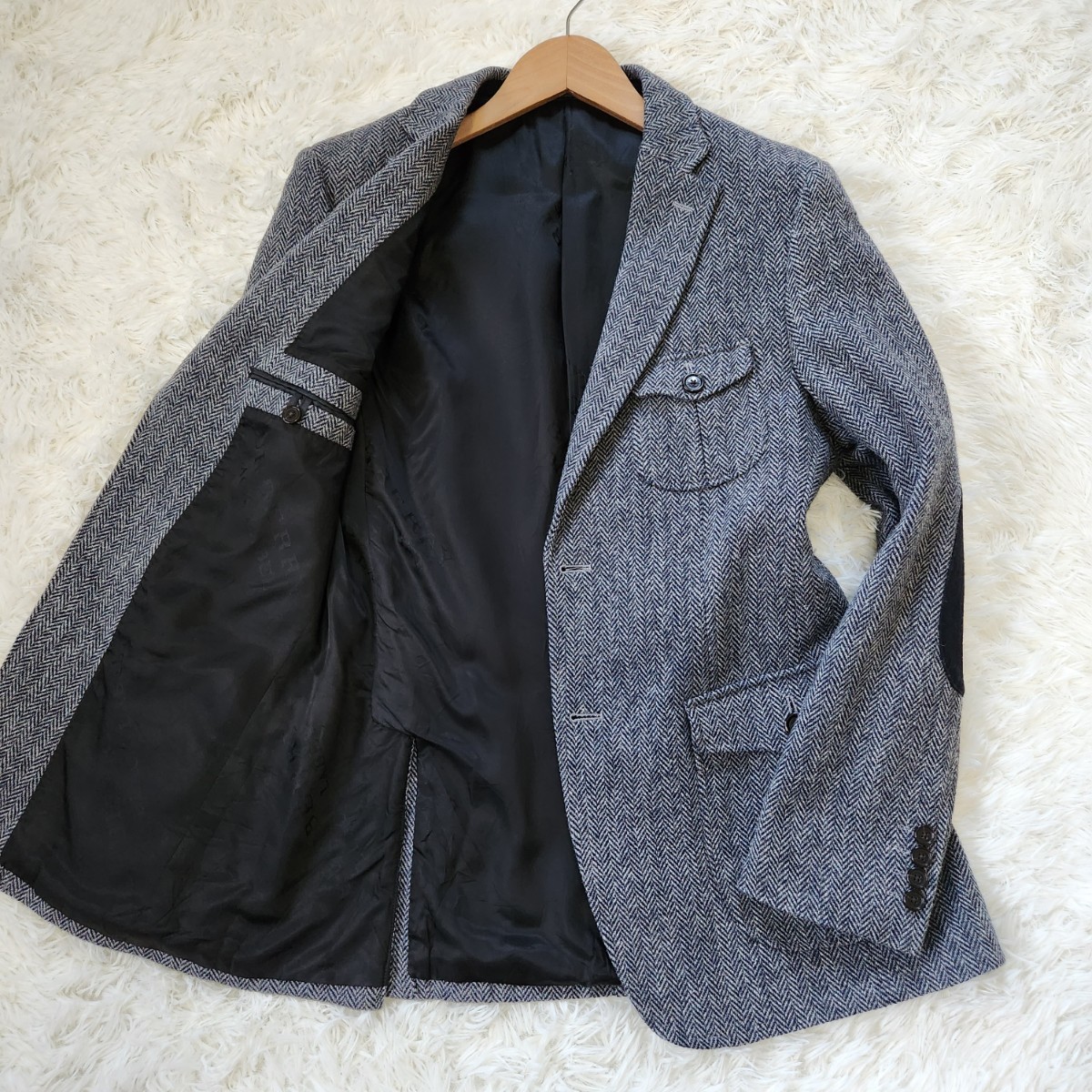 メルカリ BURBERRY バーバリー【希少サイズ L ツイード テーラード